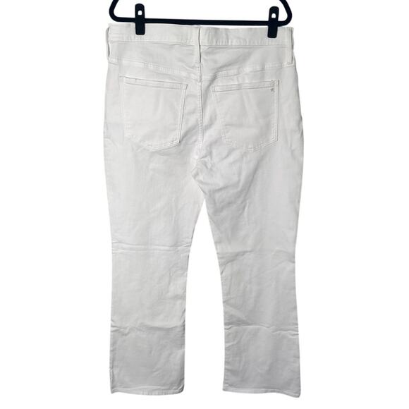 NWT Madewell Tall Kick Out Crop Jeans in Pure White Size 33T - Picture 5 of 15